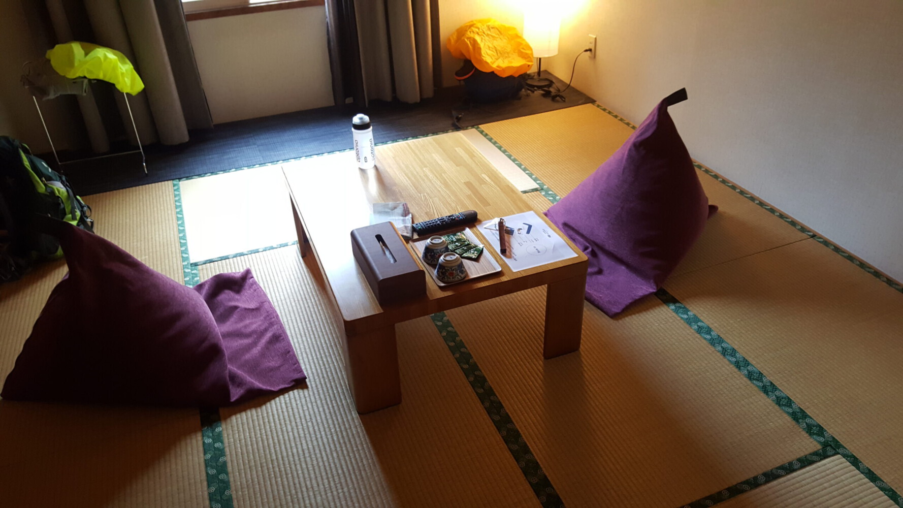 Traditional room in Hotel Kumoi in Sounkyo.
