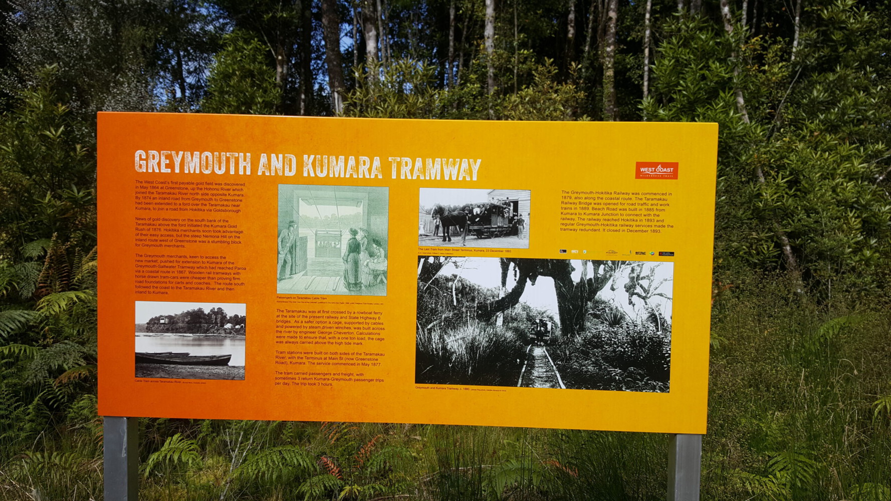 Sign Greymouth and Kumara Tramway