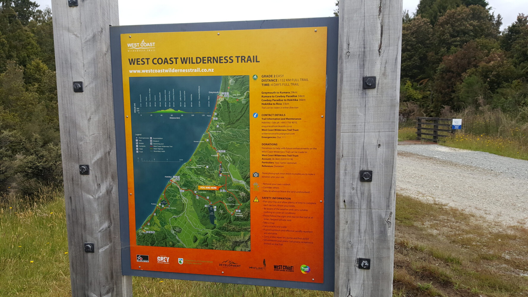 Sign of the West Coast Wilderness Trail