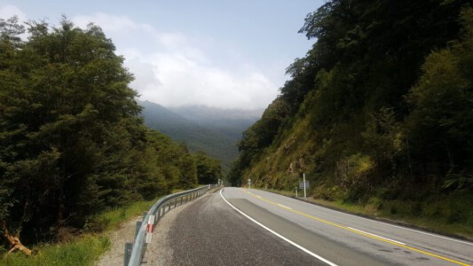 Stopping at some peak on our way to Haast pass.