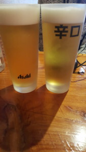 Asahi beer in the restaurant Koji in Invercargill.