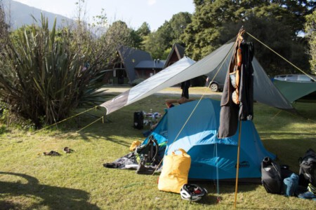 Our tent at the wonderland lodge in Makarora.