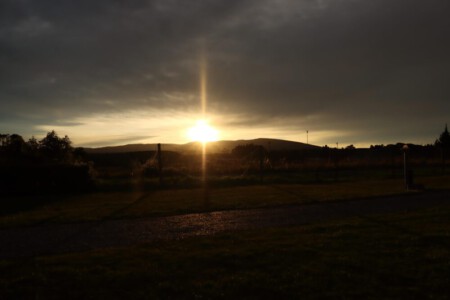 The sun rises in Tuatapere prior our tour to Invercargill.