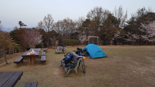 Ehime camping ground - our home base.