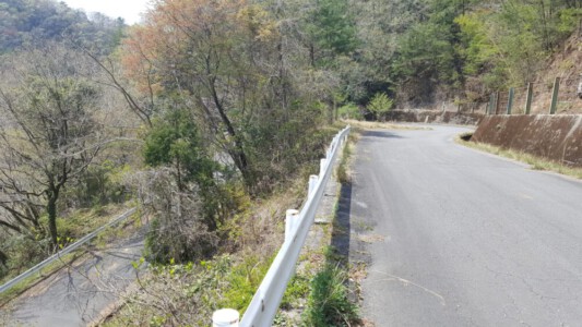 Hard serpentine roads on Shikoku island.