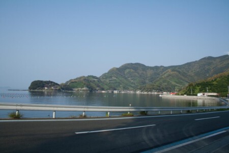 Street along the coastline in Akehamacho Takayama.