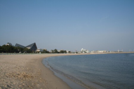 View over the beach in Kobe.