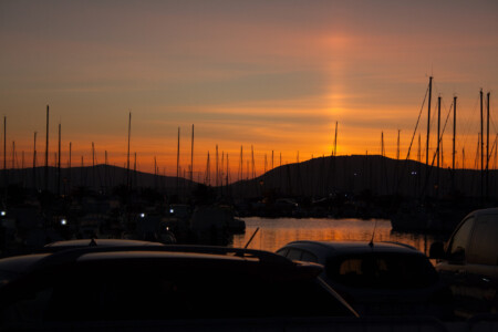Alghero sundown at the harbor.