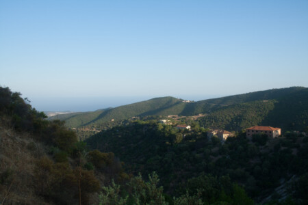 View over the mountains at costa verde in thView over the mountains at Costa Verde in the direction of Dune di Piscinas.e direction of dune di piscinas.