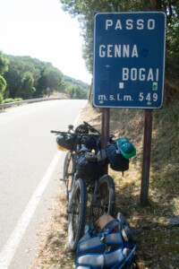 Sign at Passo Genna Bogai, Sardinia.