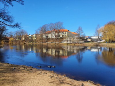 The river Ätra in Falkenberg.