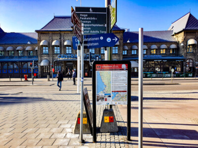 Kattegattleden sign at the central station in Göteborg.