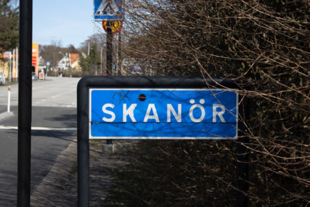 Town sign of Skanör.