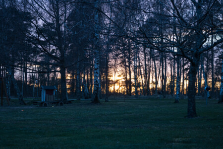 Sundown at the campsite in Gullbranna.