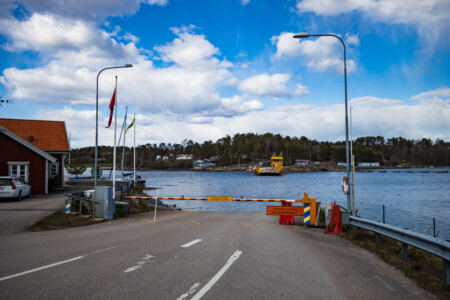 Ferry port in Ängö brygga on Flatön.