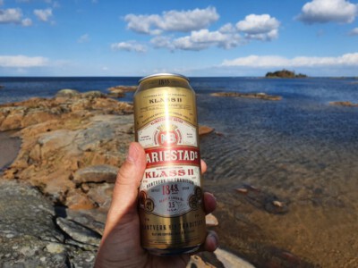 Delicious beer at lake Vänern.