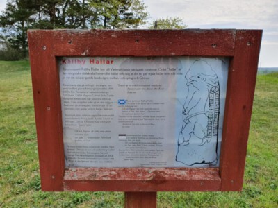Information sign of the grave stones near Källby.