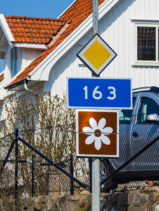 Turistväg - Scenic road sign in Sweden.