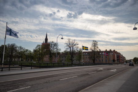 Short detour through Lidköping - searching for the cycling path...