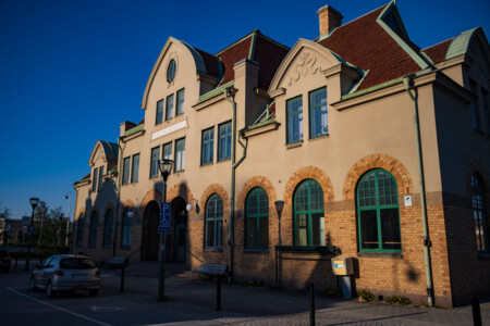 Building of the train station Mariestad.