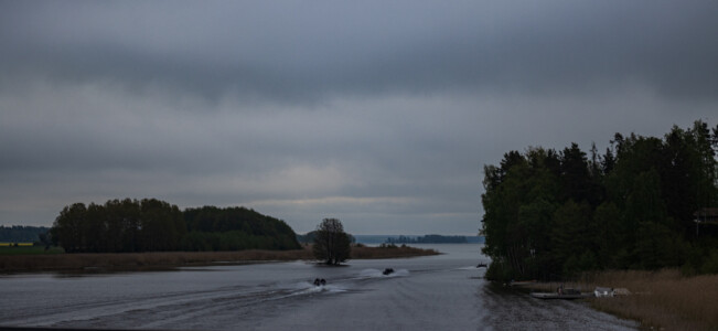 Gray, gray, gray today - lake Mälaren.