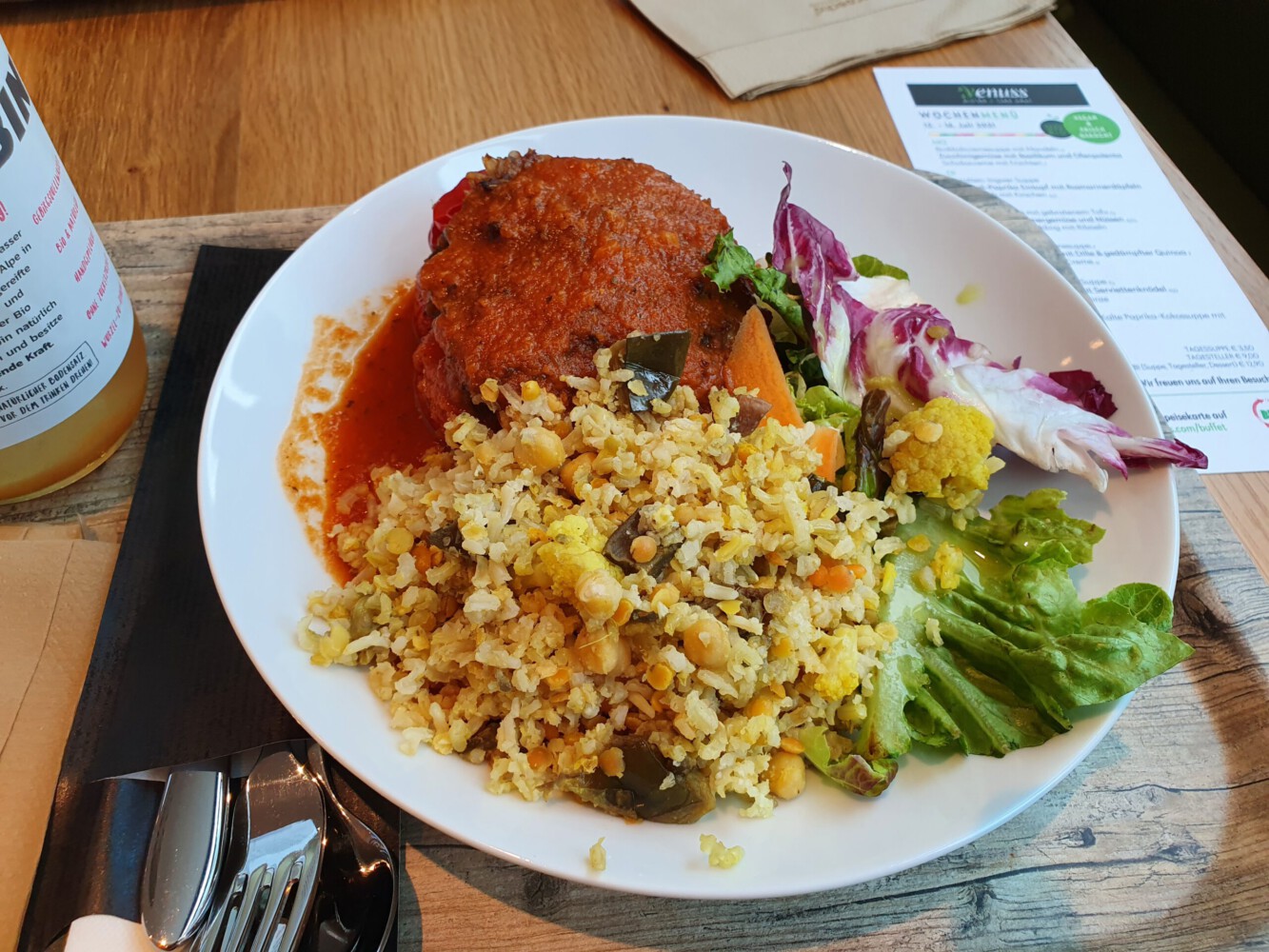 Vegan lunch at Venuss in Wien.