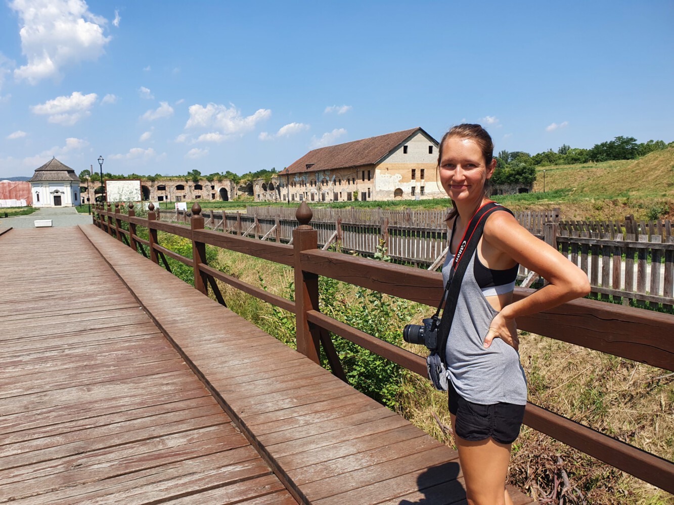 Alina at the fortress in Slavonski Brod.