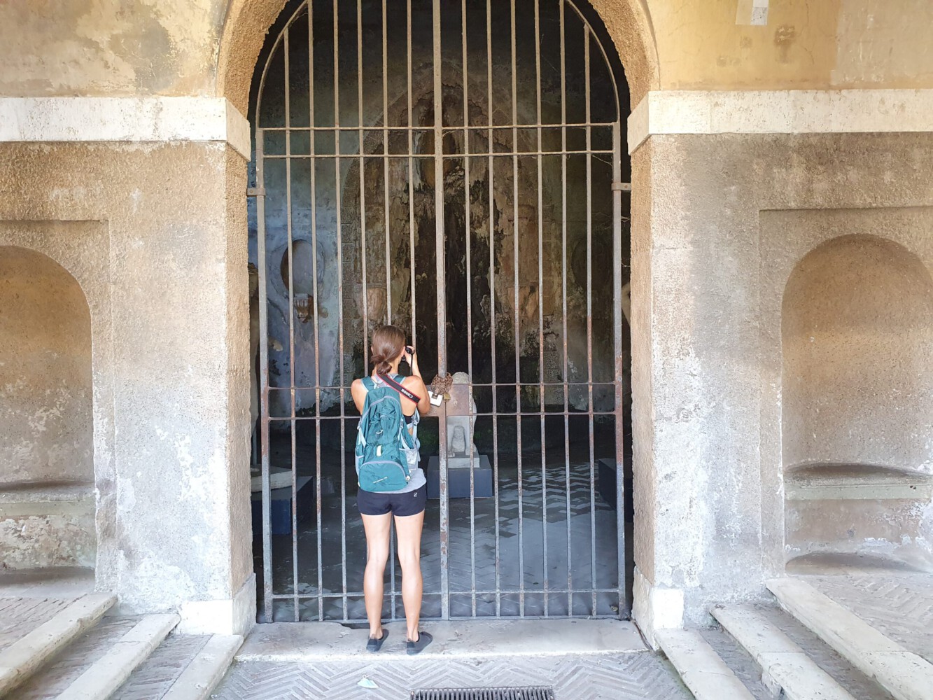 Alina taking photos in the Forum Romanum area.