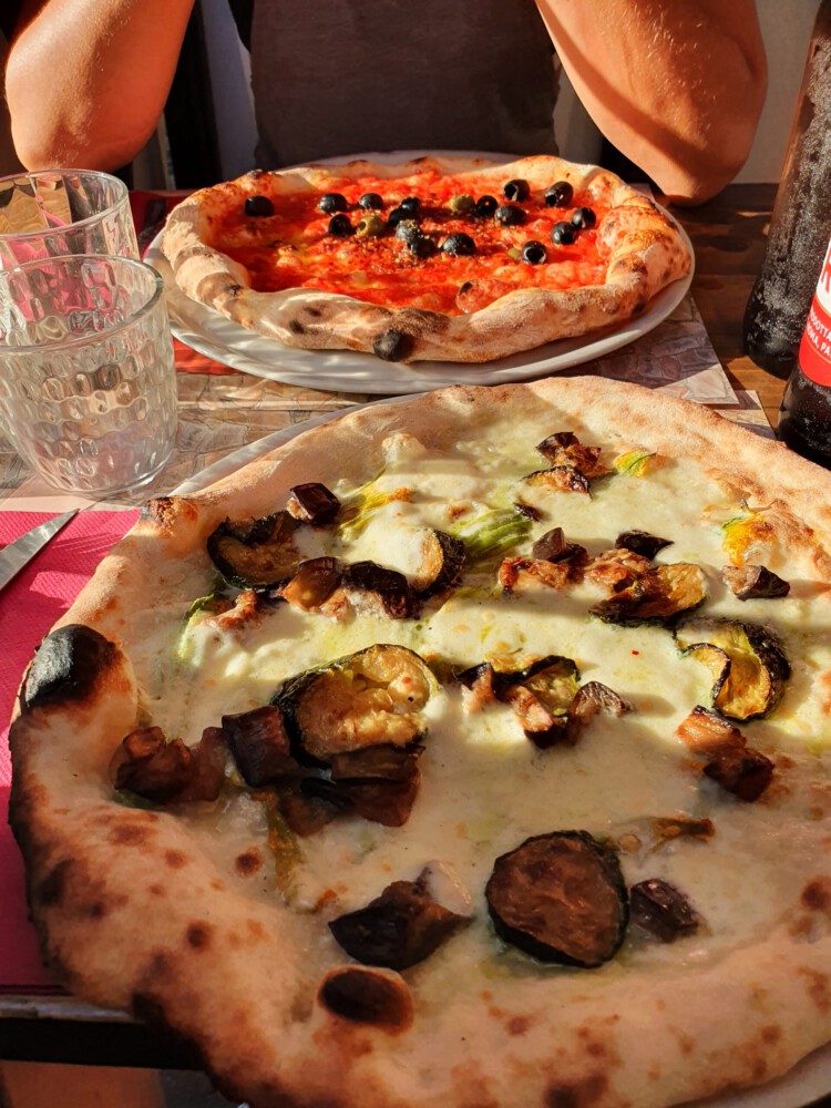 Pizza in Rome - get some energy for the soccer match.