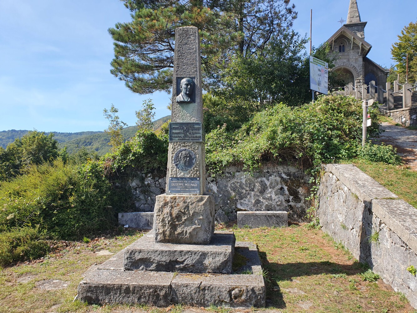 Monument at the Passo della Cisa.